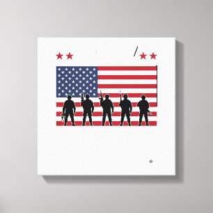 Lienzo Diseño vectorial de silueta de bandera del día fel