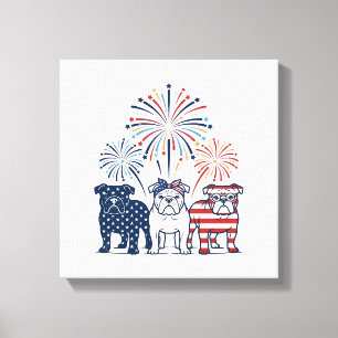 Lienzo Diseño vectorial vintage de fuegos artificiales de