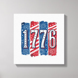 Lienzo Diseño vectorial vintage de fuegos artificiales pa