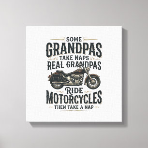Lienzo Diseño vectorial vintage de siesta en motocicleta 