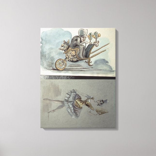 Lienzo Diseños de disfraces para el ballet (Anverso)
