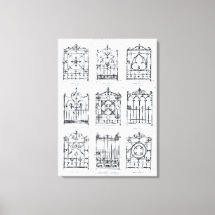 Lienzo Diseños para barandillas de hierro fundido, de 'Ma