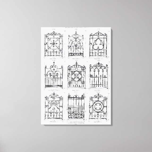 Lienzo Diseños para barandillas de hierro fundido, de 'Ma (Anverso)