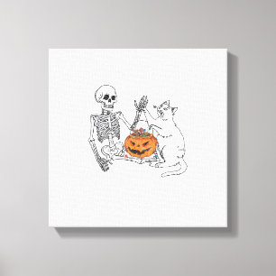 Lienzo Disfraz divertido de Halloween para gatos amantes