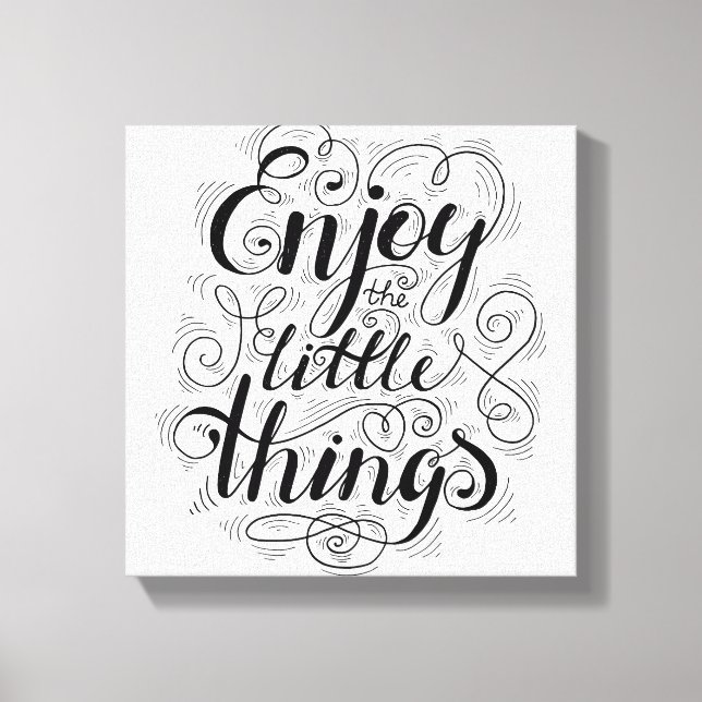 Lienzo Disfruta De Las Pequeñas Cosas 1 (Anverso)