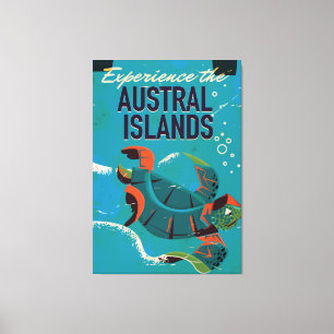 Lienzo Disfrute de los viajes de vintage a las Islas Aust