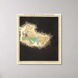 Lienzo Disolución del Imperio de Carlomagno 912 AD