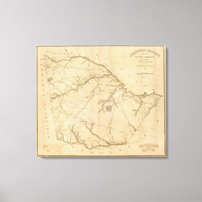 Lienzo Distrito de Lexington, Carolina del Sur (Anverso)