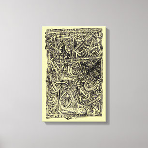 Lienzo Disyunción, dibujo a tinta