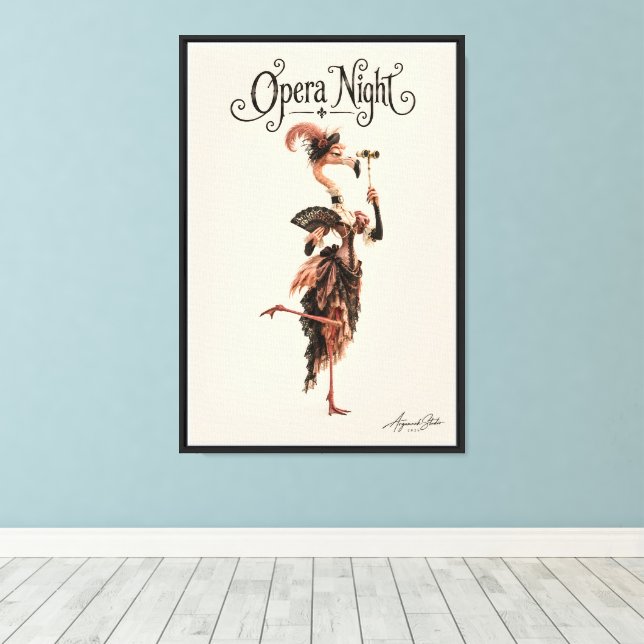 Lienzo Divá del flamenco (Insitu (piso de madera))