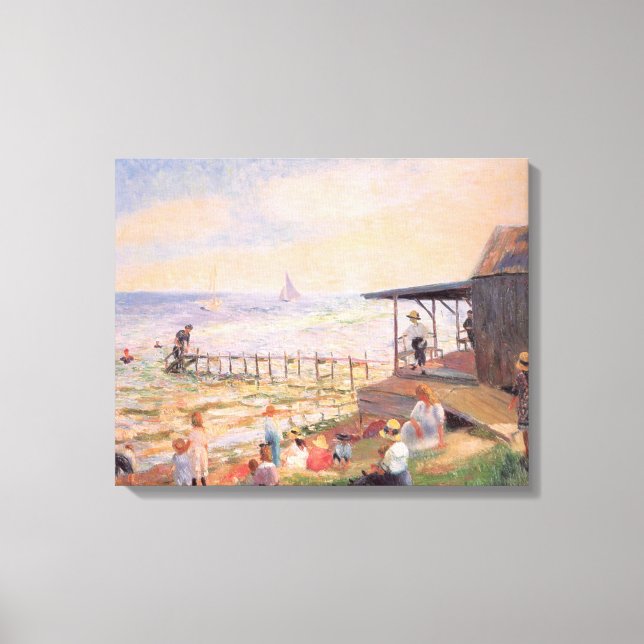 Lienzo Diversión de verano en la playa (Anverso)