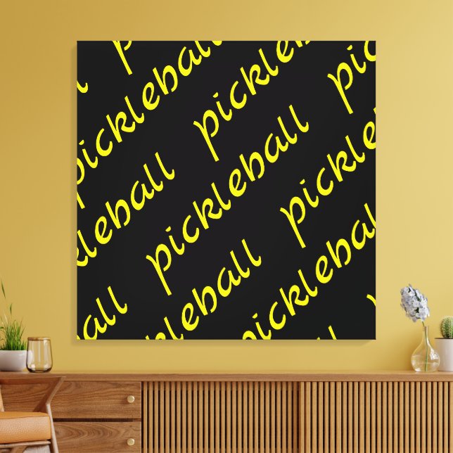 Lienzo Diversión Moderna Amarillo Negro  (Insitu (Sala de estar))