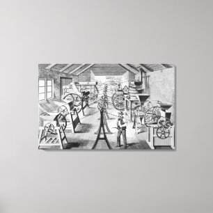 Lienzo Diversos tipos de maquinaria agrícola