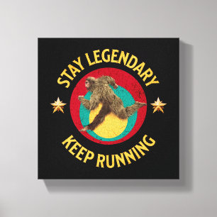 Lienzo Divertida Motivación para Correr de Bigfoot