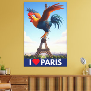 Lienzo Divertido 'Amo París'