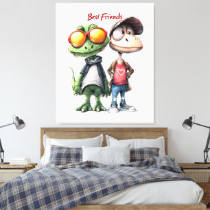 Lienzo Divertido "Best Friends" Wall Art