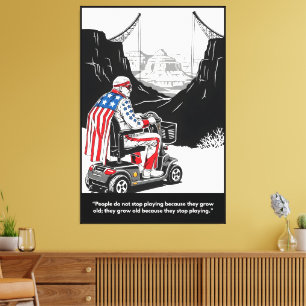 Lienzo Divertido Envejecer Americano
