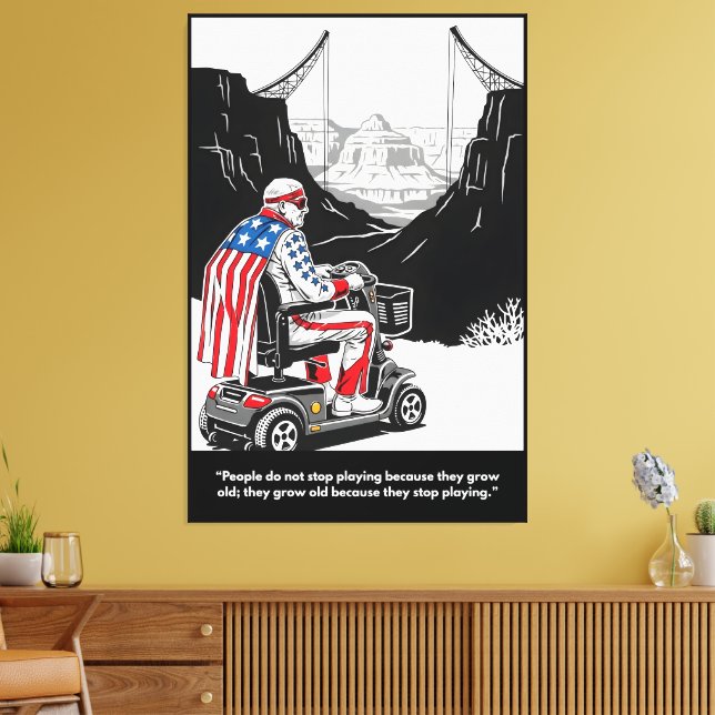 Lienzo Divertido Envejecer Americano (Insitu (Sala de estar))