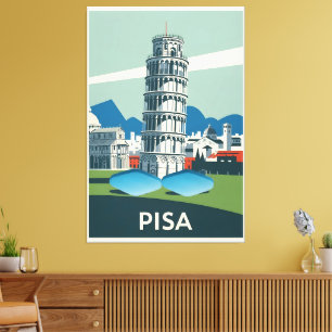 Lienzo Divertido estilo WPA parques nacionales