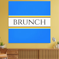 Divertido Festividad Azul brillante BRUNCH Tiras d