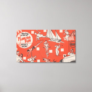 Lienzo Divertirse en la publicidad petrolera del Golfo de