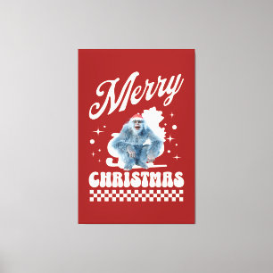 Lienzo Diviértete con el Yeti de Navidad con Humor Festiv