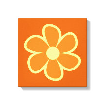 Diviértete con flores retro funky de los 60 y 70