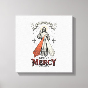 Lienzo Divina Misericordia Jesús Confío en Ti Camiseta Vi