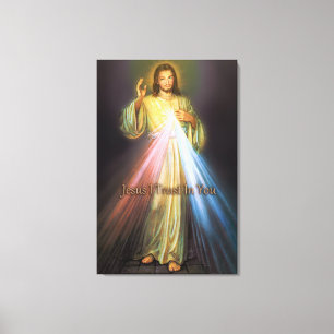 Lienzo Divina Misericordia Jesús Confío En Tu Devoción