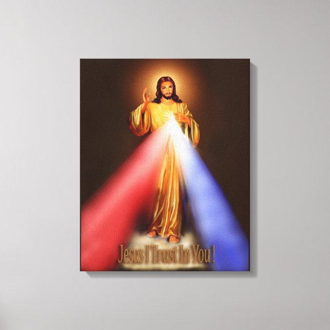 Lienzo Divina Misericordia Jesús Confío En Tu Devoción (Anverso)