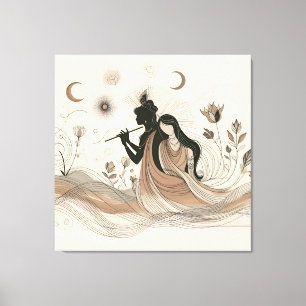 Lienzo Divine Radha Krishna Canvas Art