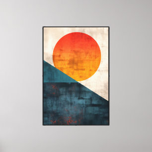 Lienzo División Radiante al Atardecer