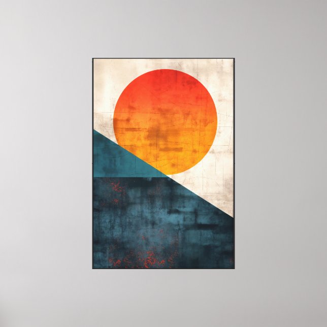 Lienzo División Radiante al Atardecer (Anverso)