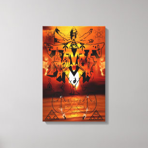 LIENZO DMT SPIRITUAL GRAFFITI CANVAS-ILUMINACIÓN