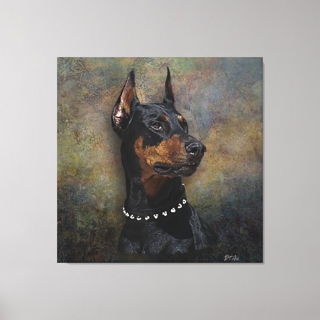 Lienzo Doberman (Anverso)