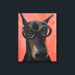 Lienzo Doberman con gafas<br><div class="desc">Mascotas</div>