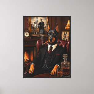 Lienzo Doberman gángster