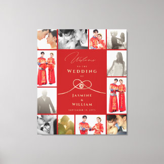 Lienzo Doble felicidad Knot canvas de fotos de Bodas chin