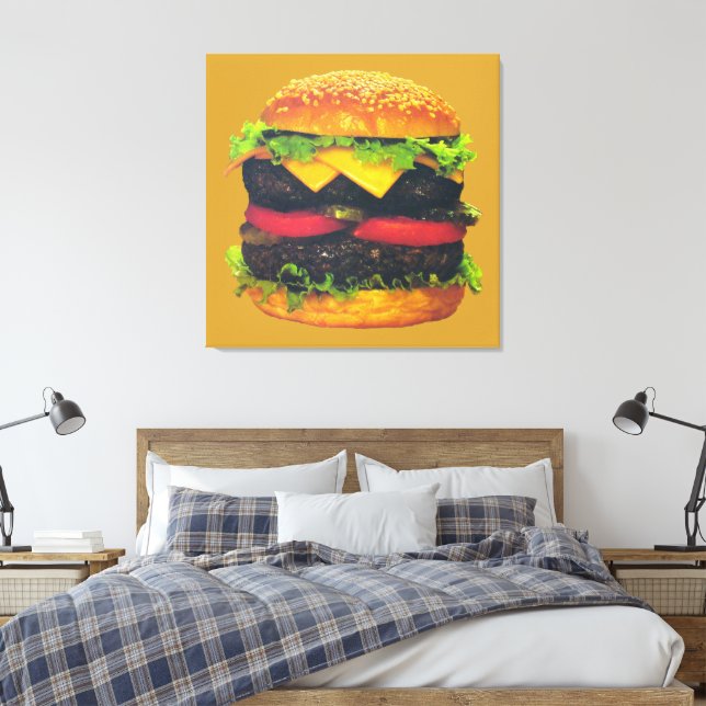 Lienzo Doble Hamburguesa Deluxe con Queso (Insitu(Dormitorio))