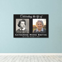 Doble imagen funeraria o memorial