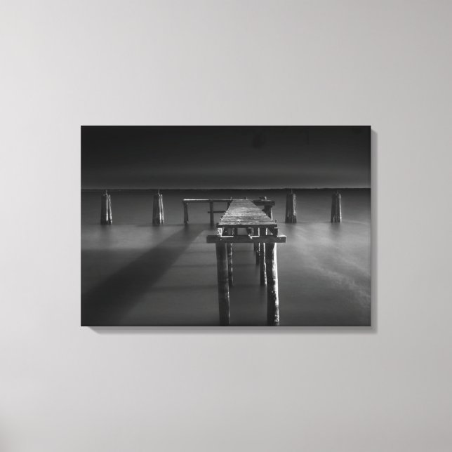 Lienzo Dock Abandonado En El Lago Monroe (Anverso)