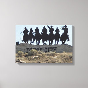 Lienzo Dodge City, Kansas - Wild West Town