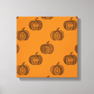 Lienzo Dodles de Halloween calabazas de boho mandala de o