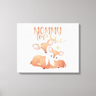 Lienzo Doe Deer y Fawn Mamá me ama