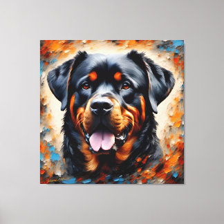 Lienzo Dog Art 2 - Rottweiler 1