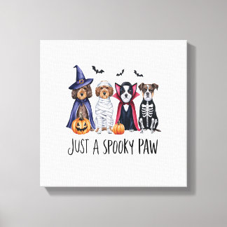 Lienzo Dog Halloween Just a Spooky Paw