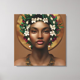 Lienzo Dolor en el poder | Reina afroamericana