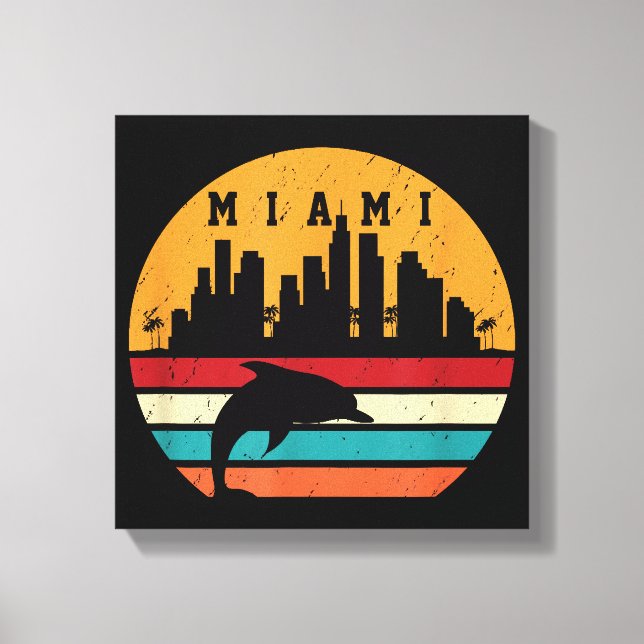 Lienzo Dolphin Silhouette Souvenir Dolphin Dolhouette de  (Anverso)