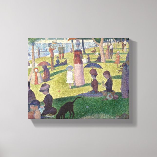 Lienzo Domingo en la pintura de La Grande Jatte Seurat (Anverso)
