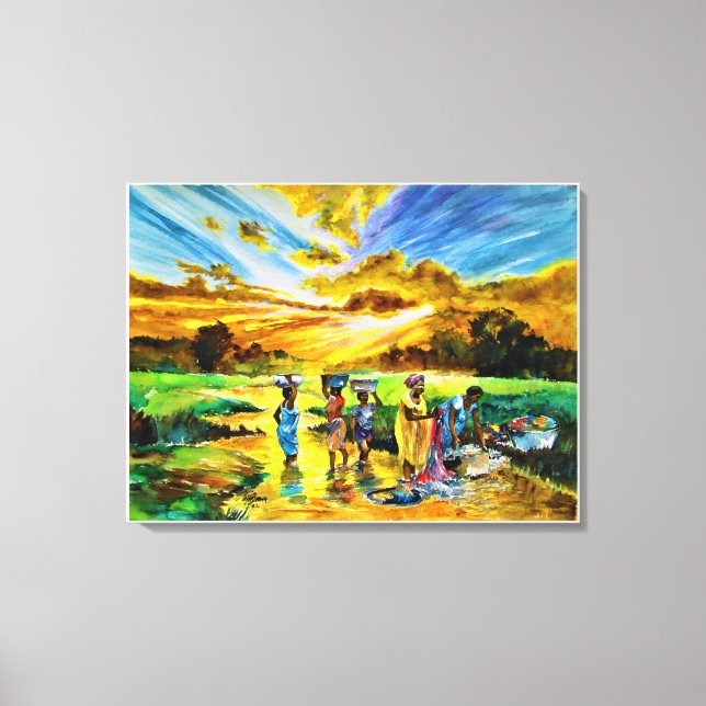 Lienzo Domingo por Ini Brown (Anverso)